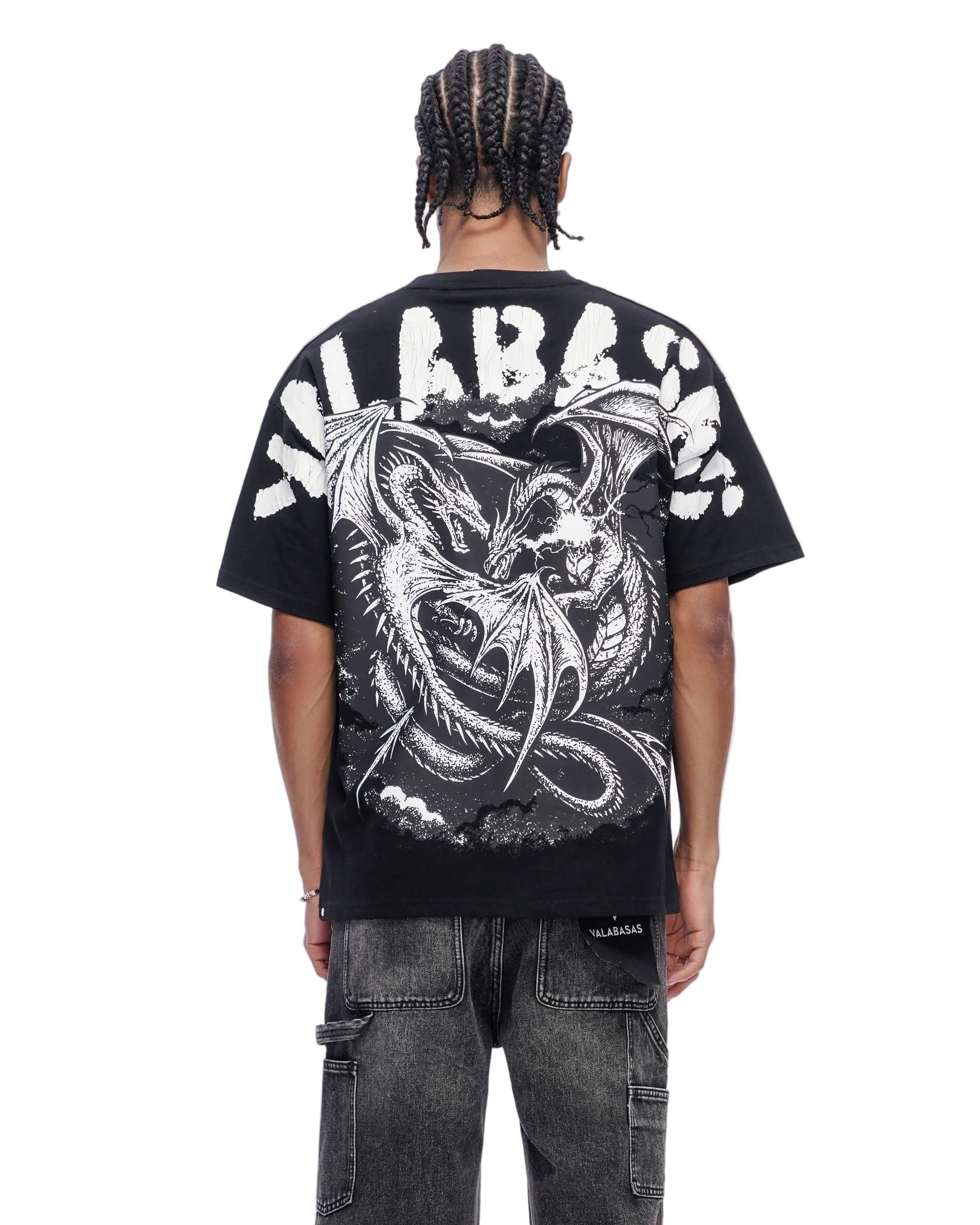Back View of the Valabasas "NIGHTFORGE" Tee in Black