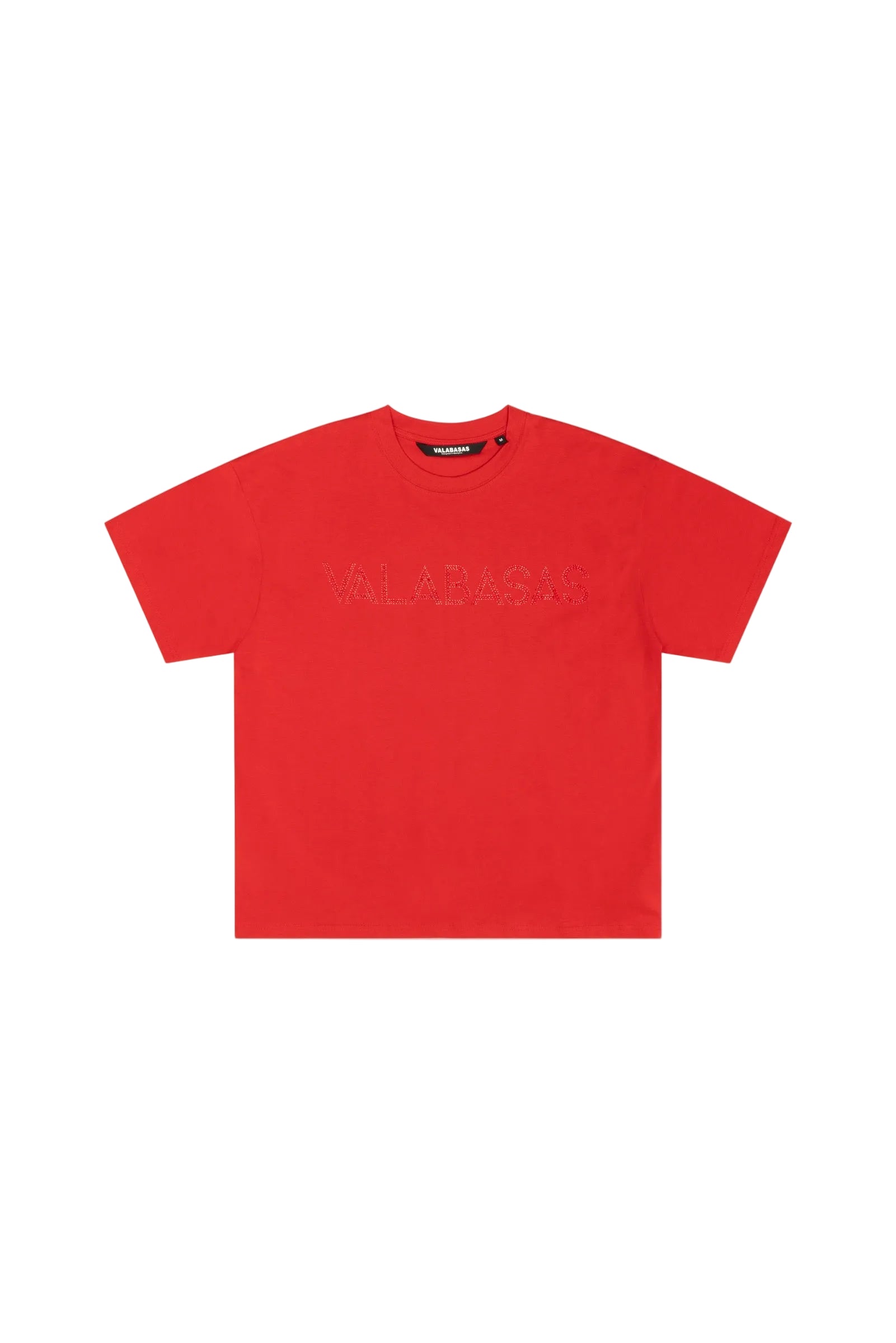Front View of the Valabasas Kids “TEMPTATION” Tee in Red