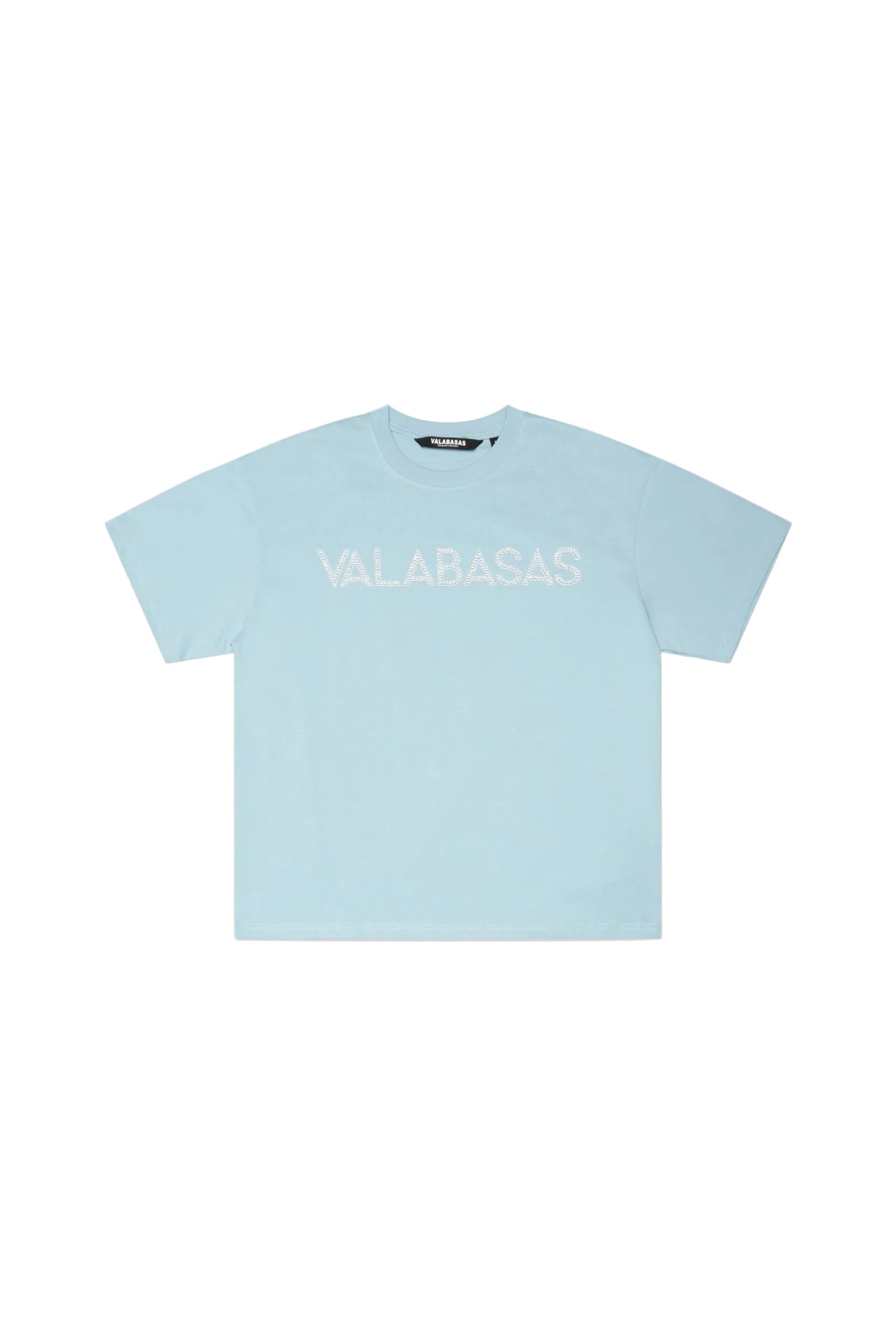 Front View of the Valabasas Kids “TEMPTATION” Tee in Sky