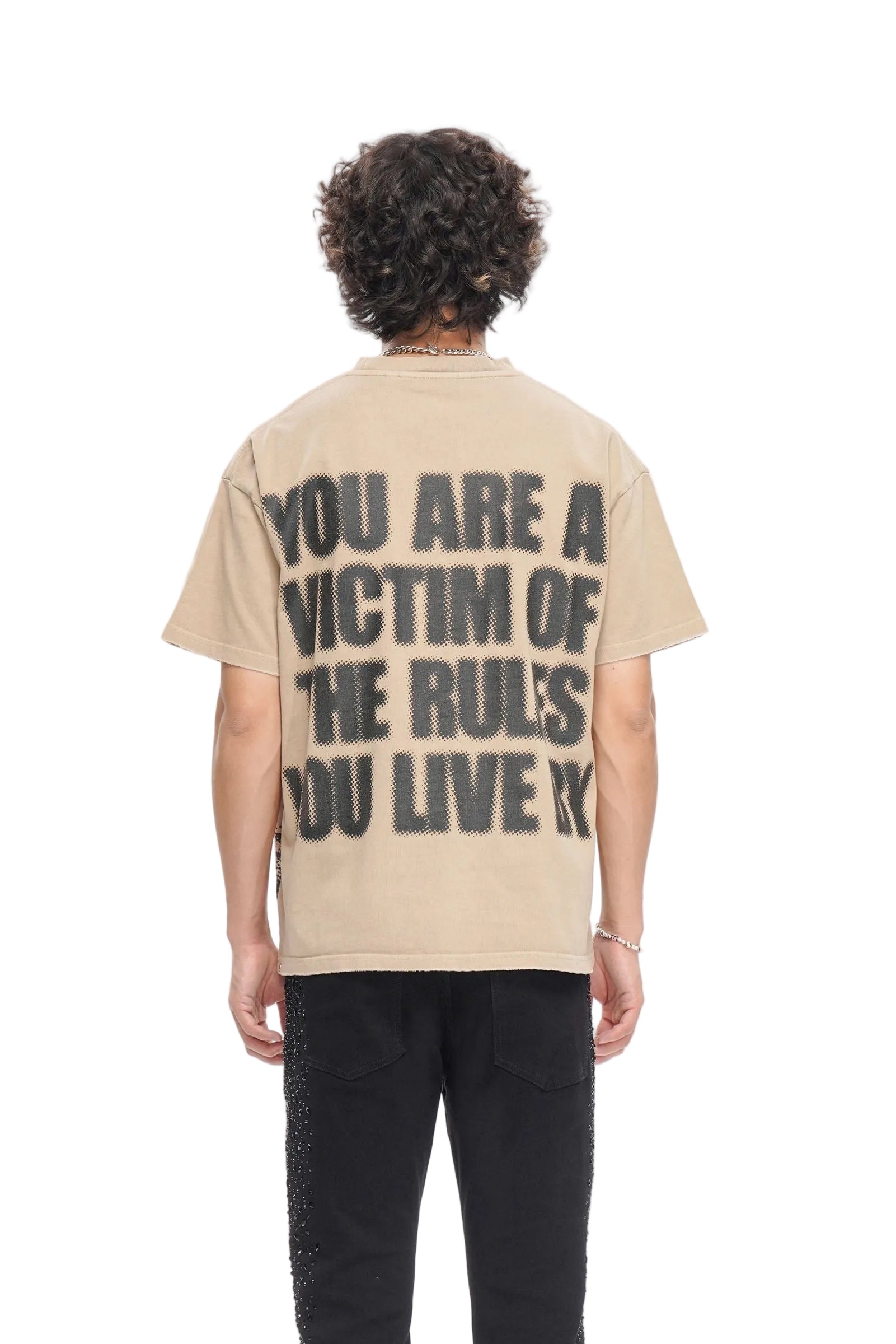 Back View of the "VICTIM" TEE By Valabasas