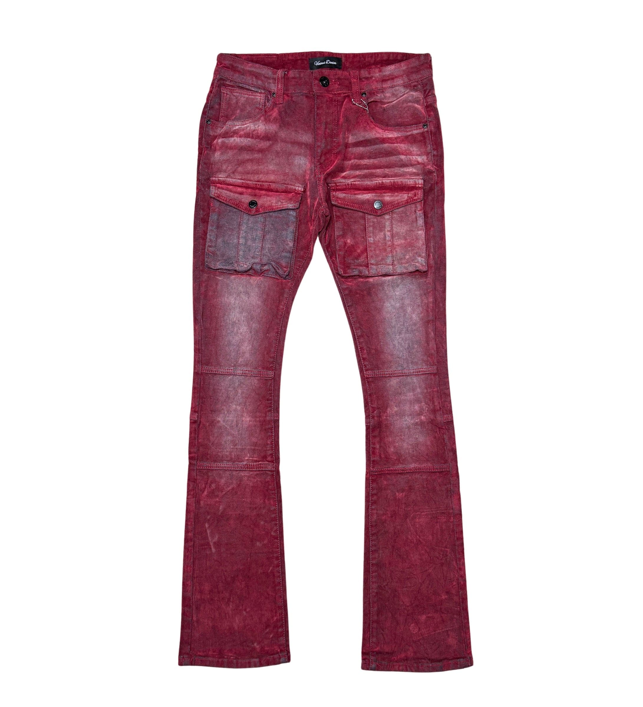 Vicious 30 / RED VELVET COATED DENIM STACKS
