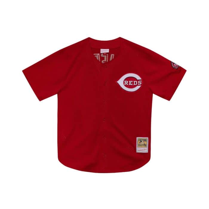 MLB AUTHENTIC BP JERSEY - BUTTON FRONT REDS 2000 KEN GRIFFEY JR