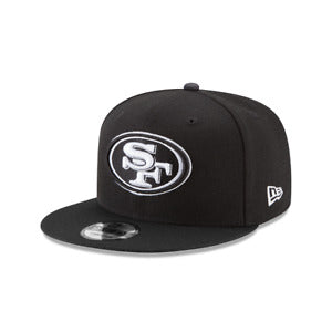 Front Left View of the New Era 49ers NFL BASIC 5950 BLK SAF49E
