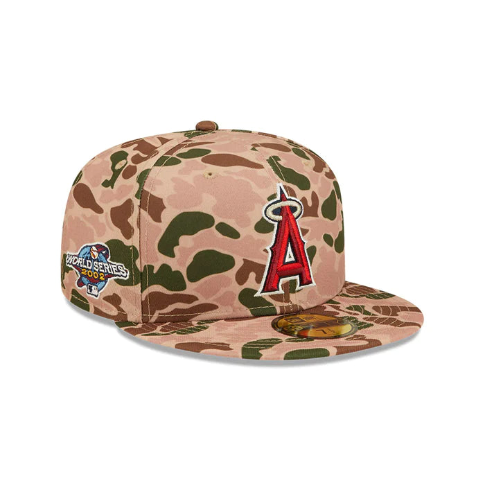 Front Right View of the Angels New Era DUCK CAMO 5950 11238 ANAANG XCM