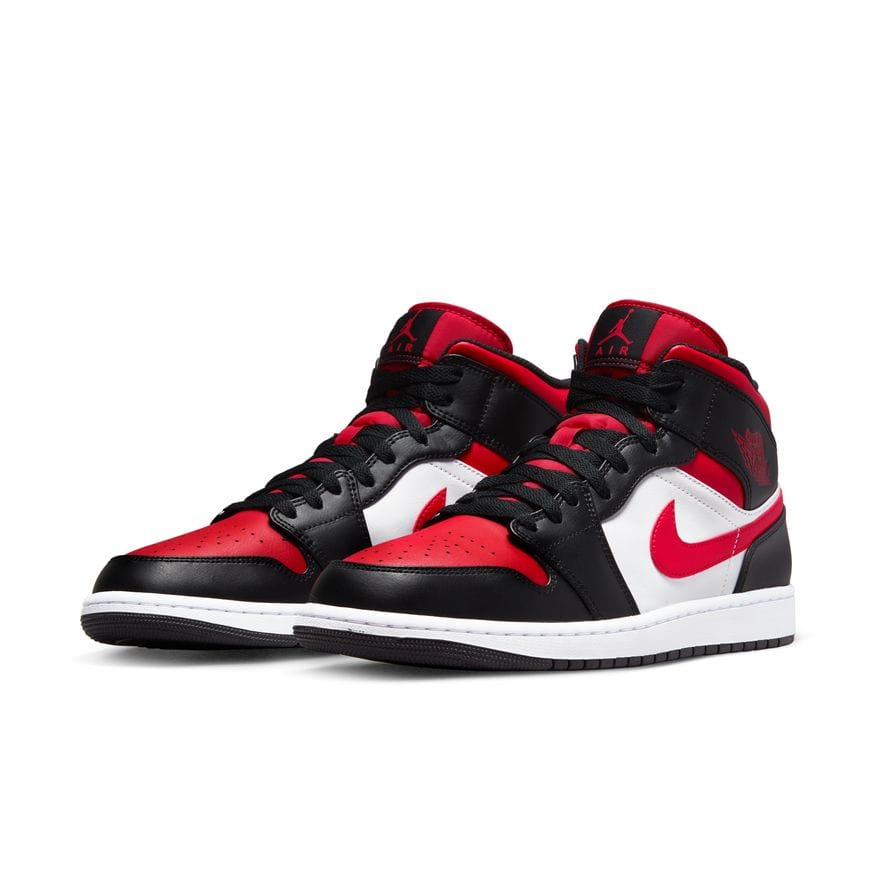 Air Jordan Footwear 7.5 / BLACK/FIRE RED-WHITE Air Jordan 1 Mid